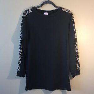 Black/Animal Print Tunic